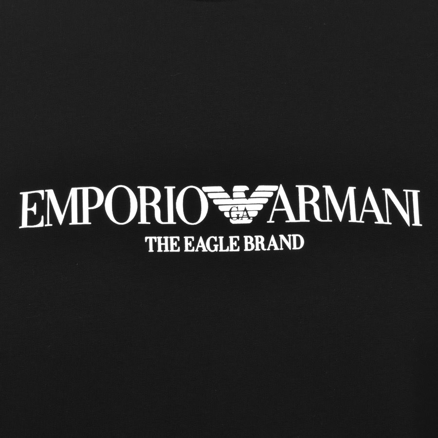 Alternative Image for ProductEmporio Armani Crew Neck Logo Sweatshirt Black3